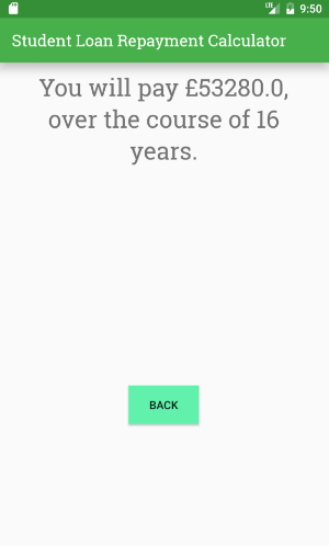 Student Loan Calculator Screenshot 1