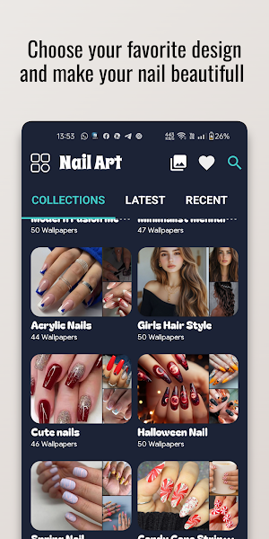 Candy Cane Stripes Nail Design Screenshot 2