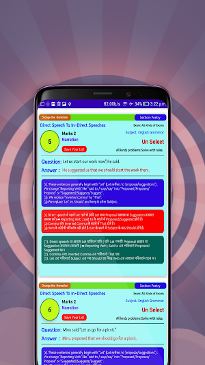 Direct and Indirect Speech Screenshot 1