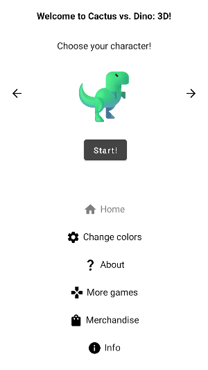Cactus vs. Dino: 3D Screenshot 0