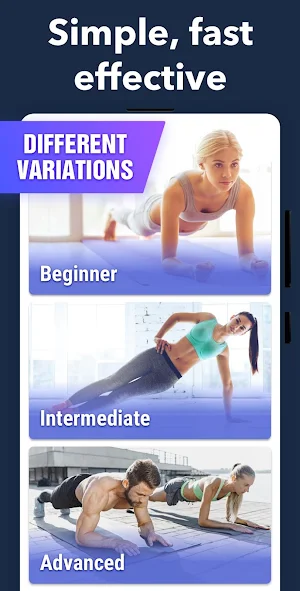 Plank Workout at Home - 30 Days Plank Challenge Screenshot 1