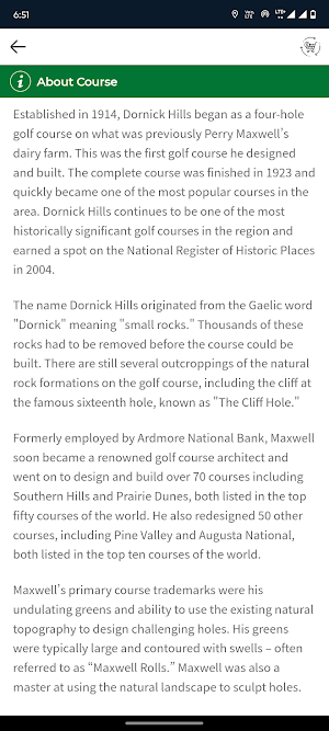 Dornick Hills Golf & CC Screenshot 1