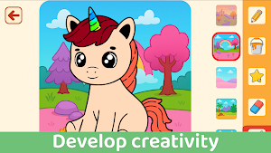 Coloring Kids Games: Draw Pets Screenshot 1