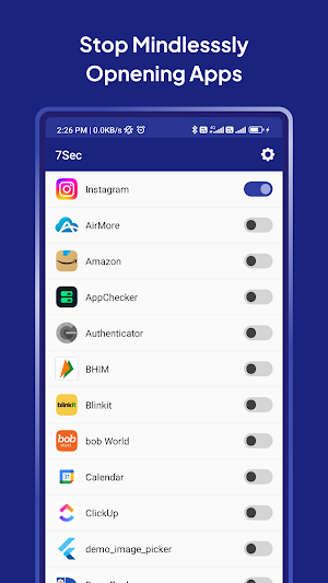 7Sec | Delayed and Block apps Screenshot 3