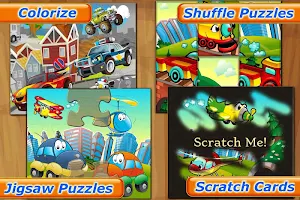 Cars for Kids: Puzzle Games ❤️🚗🚒🚚🚜🚌🚁✈️ Screenshot 1