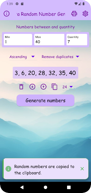 avita Random Number Generator Screenshot 1