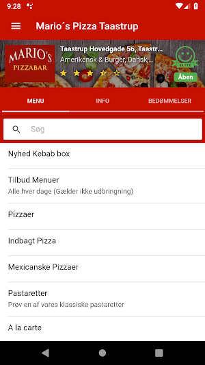 Mario´s Pizza Taastrup Screenshot 0