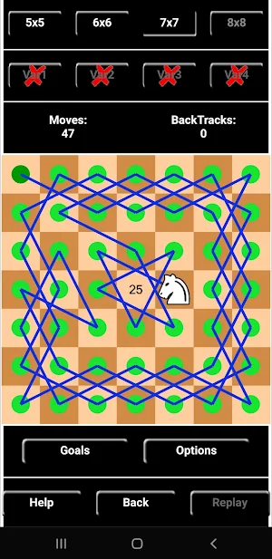 Knights Tour Chess Board Games Screenshot 0