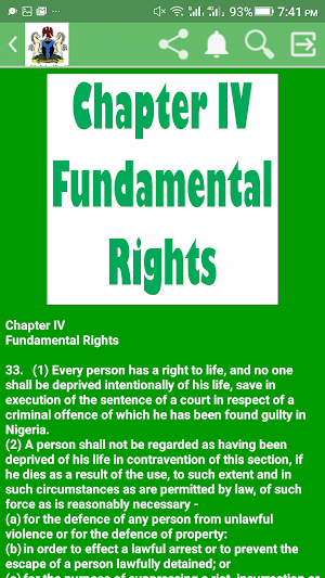 Nigerian Constitution (1999) Screenshot 2