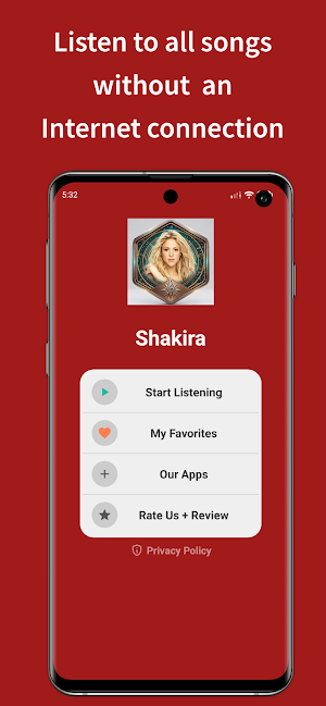 Music Shakira & Lyrics Offline Screenshot 0