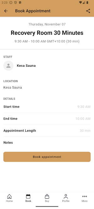 Kesa Sauna Screenshot 2