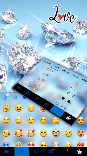 Glitter Lux Diamond Keyboard Background Screenshot 2