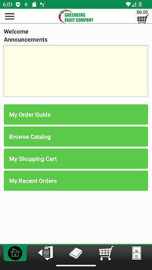 Greenberg Mobile Ordering Screenshot 0