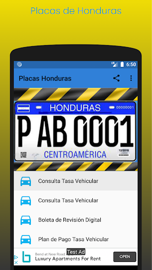 Placas de Honduras Screenshot 0