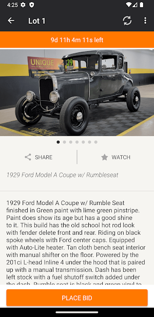 Unique Classic Car Auctions Screenshot 3