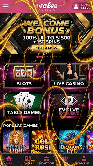 Evolve Casino Screenshot 3