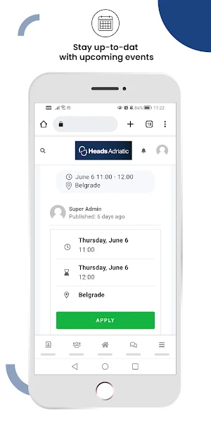 HeadsApp. Screenshot 1