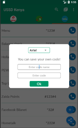USSD Kenya -Airtel, Safaricom, Screenshot 3