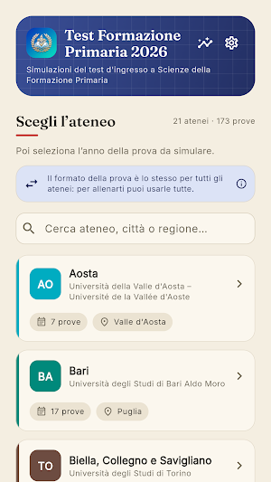 Test Formazione Primaria 2026 Screenshot 0