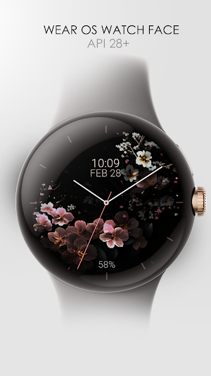 Spring bloom analog watch face Screenshot 0