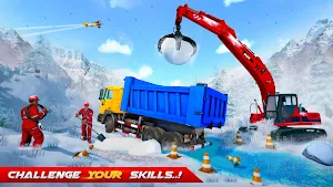 REAL SNOW EXCAVATOR: SNOW BLOWER CRANE SIMULATOR Screenshot 2