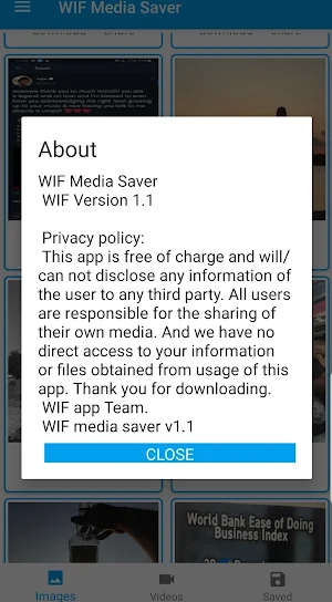 WIF Media Saver for Social Media videos Screenshot 2