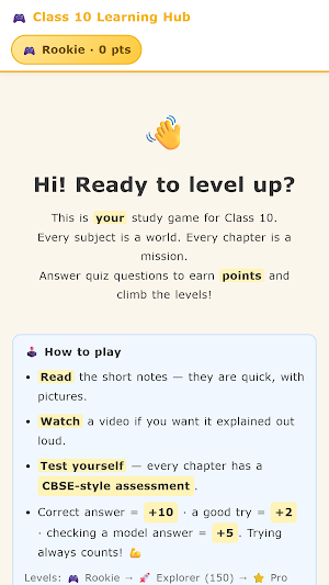 Class 10 Learning Hub Screenshot 1