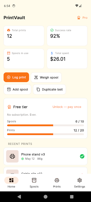 PrintVault: 3D Print Manager Screenshot 0