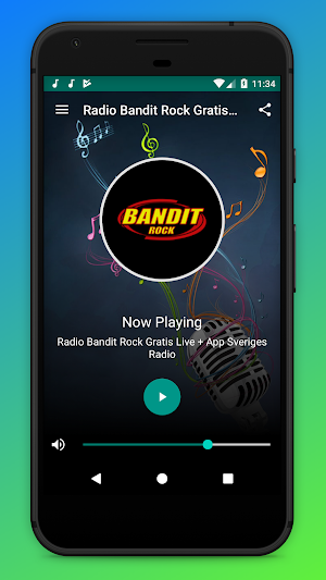Bandit Rock Radio App Sverige Screenshot 0