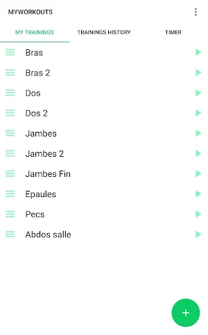 MyWorkouts - Trainings manager Screenshot 0