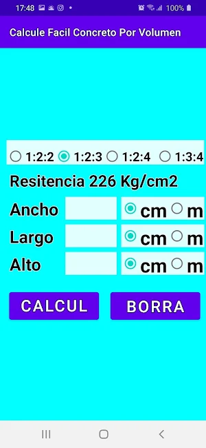 Calcule Fácil Concreto Por Vol Screenshot 2