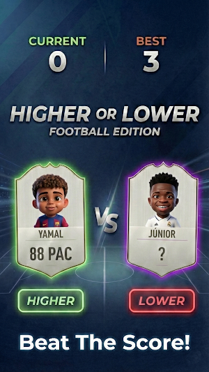Higher Lower: Football Edition Screenshot 1