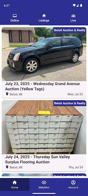 Beloit Auction Screenshot 0