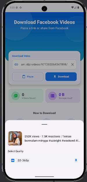 FB Video Downloader Screenshot 1