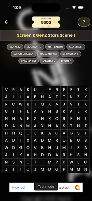 BollyWord Grid - Word Puzzle Screenshot 3
