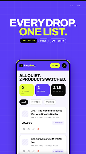DropPing – Restock Tracker Screenshot 1