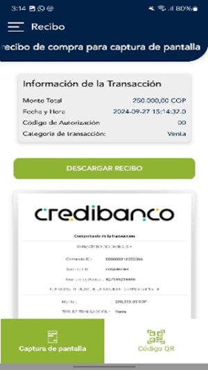 Banco Occidente POS Screenshot 1