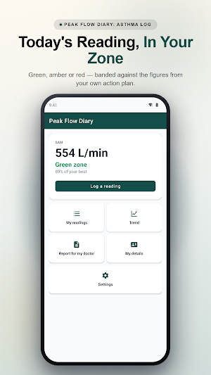 Peak Flow Diary: Asthma Log Screenshot 0