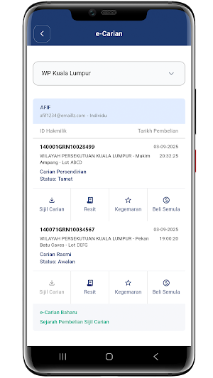e-Tanah WP Screenshot 3