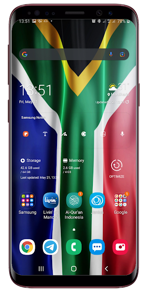South Africa FlagLiveWallpaper Screenshot 2