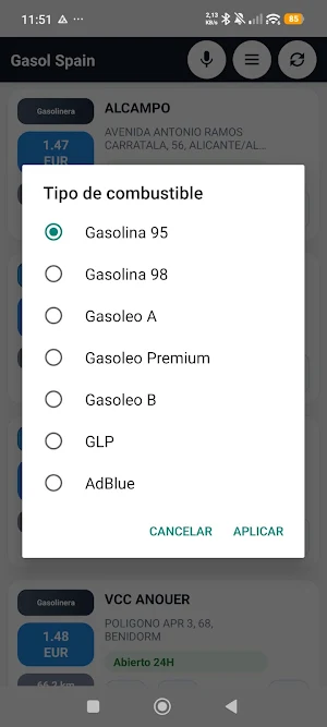 GasolSpain for Android Auto Screenshot 3