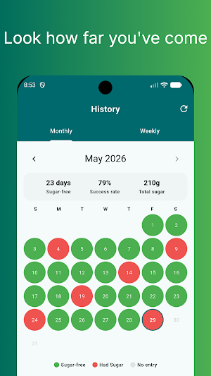 Quit Sugar Tracker Screenshot 2