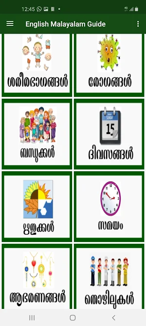 English Malayalam Guide Screenshot 1