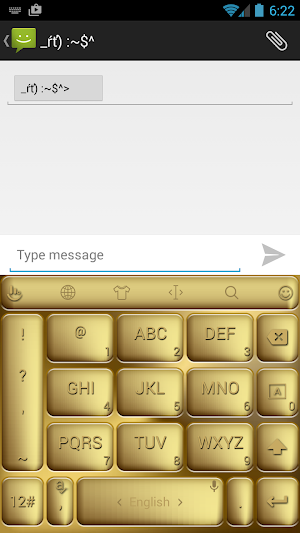 Keyboard Theme Solid Gold Screenshot 3