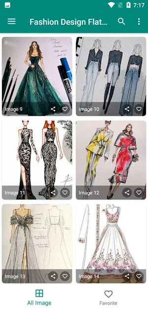Fashion Design Flat Sketches Screenshot 0