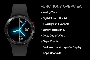 EY02 Blue Glow Watchface Screenshot 2