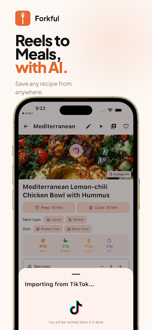 Forkful - Reels to meals Screenshot 0