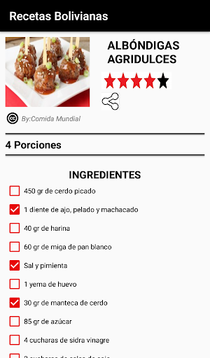Recetas Bolivianas - Comida Boliviana Screenshot 3