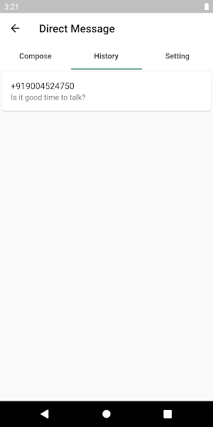 Direct Message Screenshot 1
