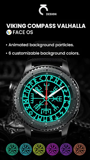 Viking Compass Valhalla FaceOS Screenshot 0